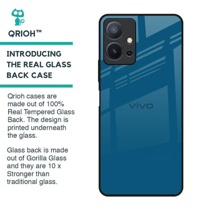 Cobalt Blue Glass Case for Vivo T1 5G