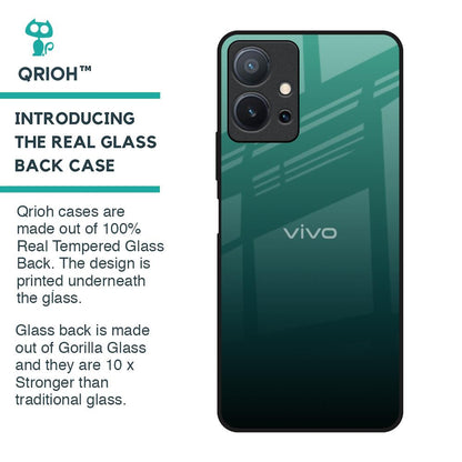 Palm Green Glass Case For Vivo T1 5G