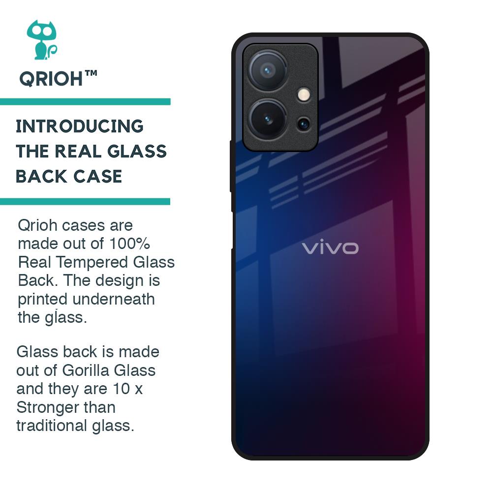 Mix Gradient Shade Glass Case For Vivo T1 5G