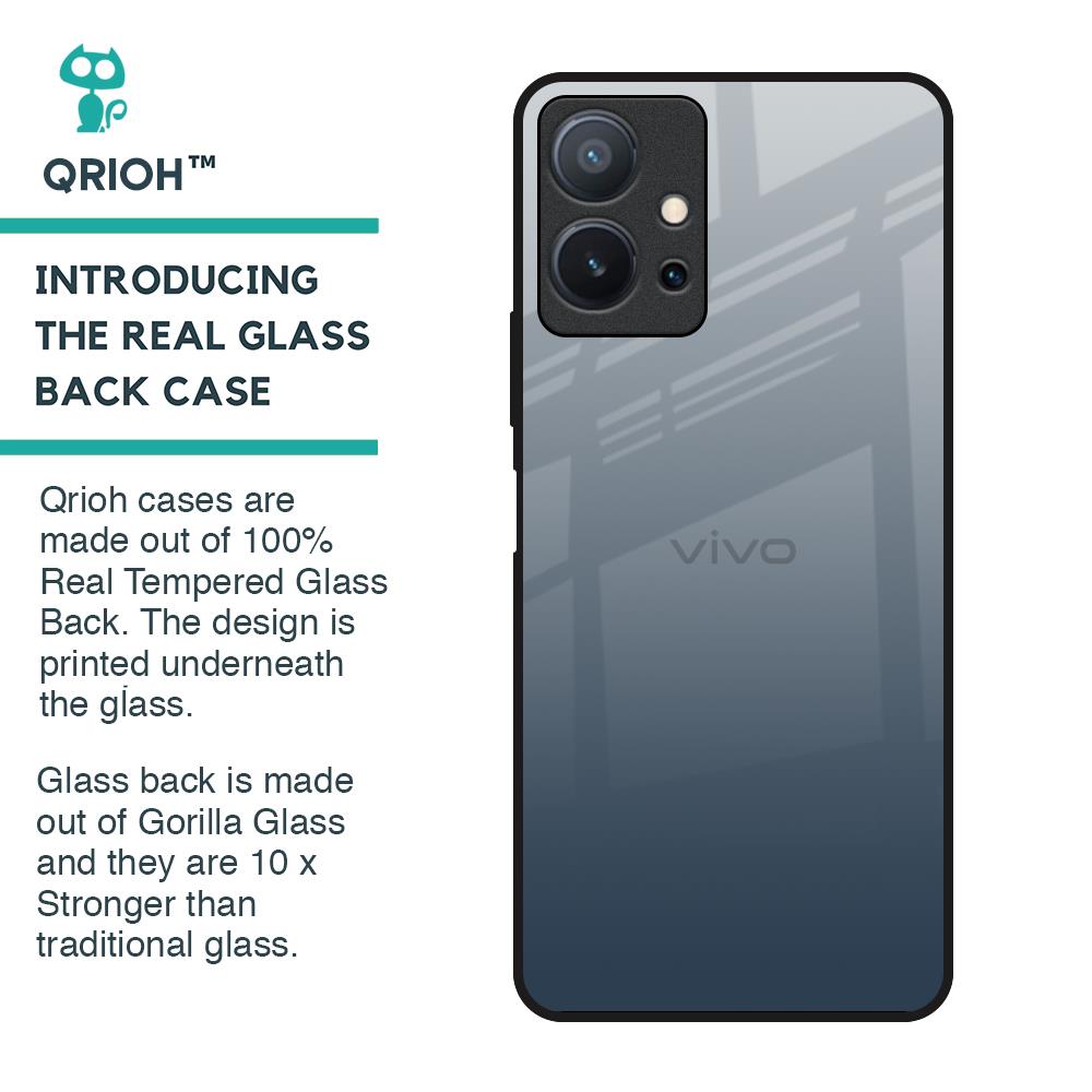 Smokey Grey Color Glass Case For Vivo T1 5G