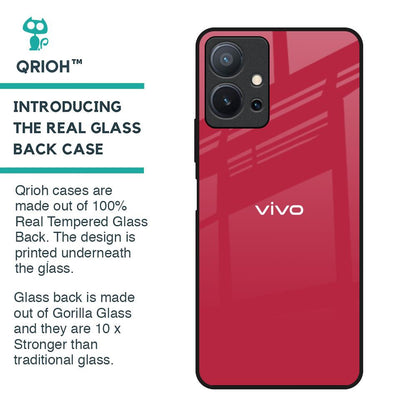 Solo Maroon Glass case for Vivo T1 5G