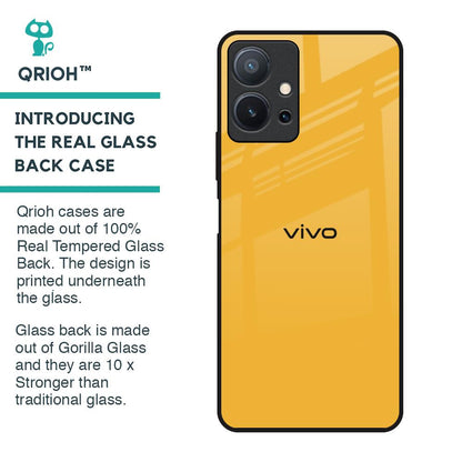 Fluorescent Yellow Glass case for Vivo T1 5G