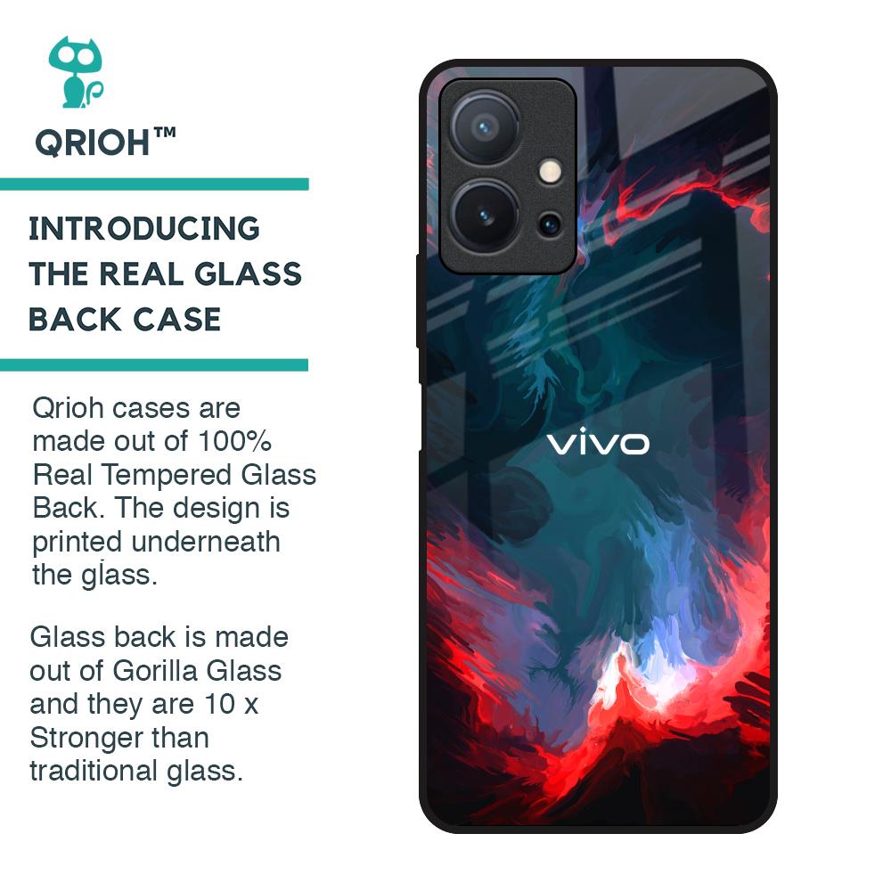 Brush Art Glass Case For Vivo T1 5G