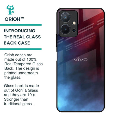 Smokey Watercolor Glass Case for Vivo T1 5G