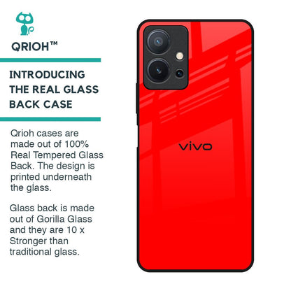 Blood Red Glass Case for Vivo T1 5G