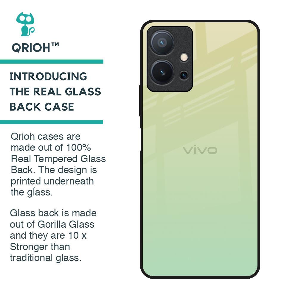 Mint Green Gradient Glass Case for Vivo T1 5G