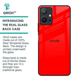 Blood Red Glass Case for Vivo T1 5G