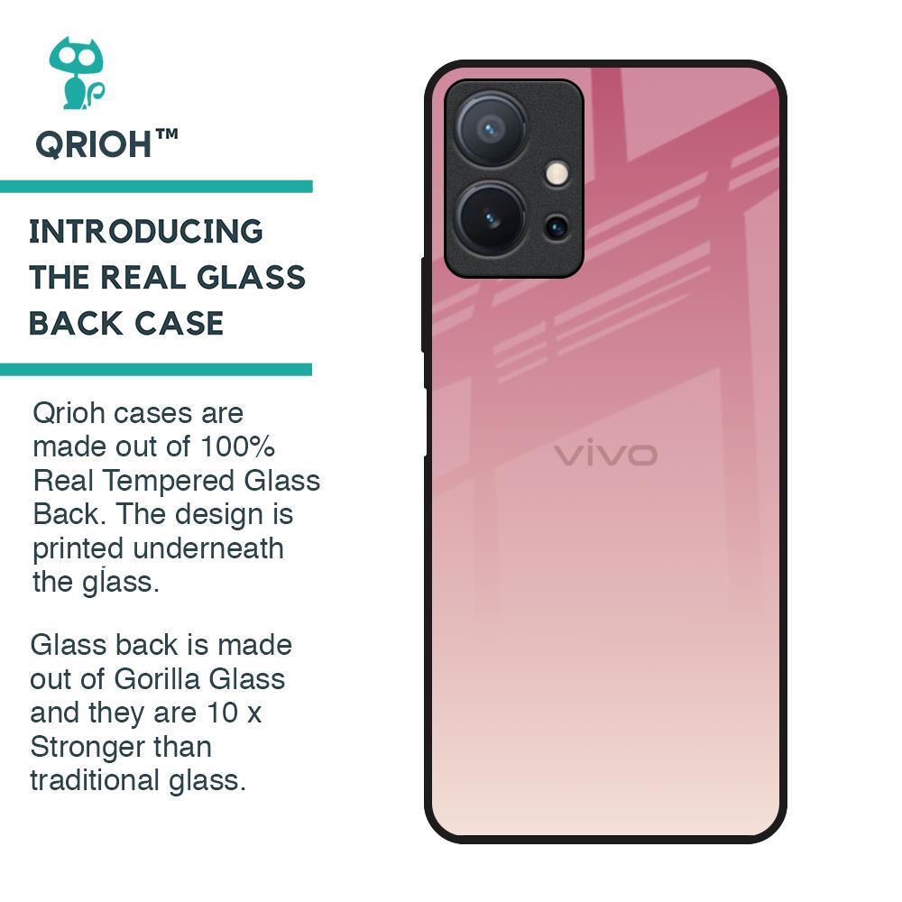 Blooming Pink Glass Case for Vivo T1 5G