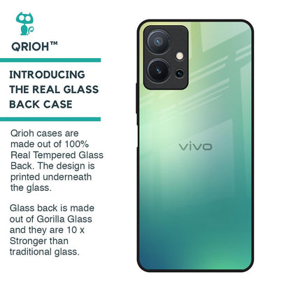 Dusty Green Glass Case for Vivo T1 5G