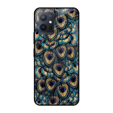 Peacock Feathers Vivo T1 5G Glass Cases & Covers Online