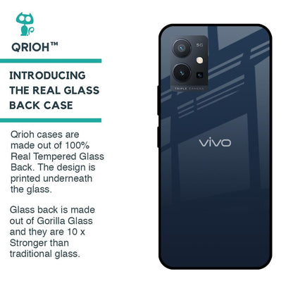Overshadow Blue Glass Case For Vivo T1 5G