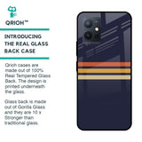 Tricolor Stripes Glass Case For Vivo T1 5G