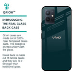 Hunter Green Glass Case For Vivo T1 5G