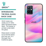 Colorful Waves Glass case for Vivo T1 5G