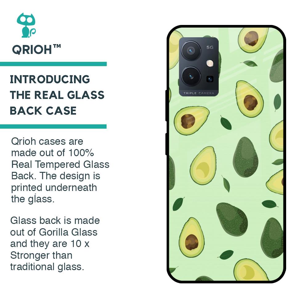 Avocado Green Glass Case For Vivo T1 5G