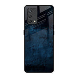 Dark Blue Grunge Oppo F19s Glass Back Cover Online