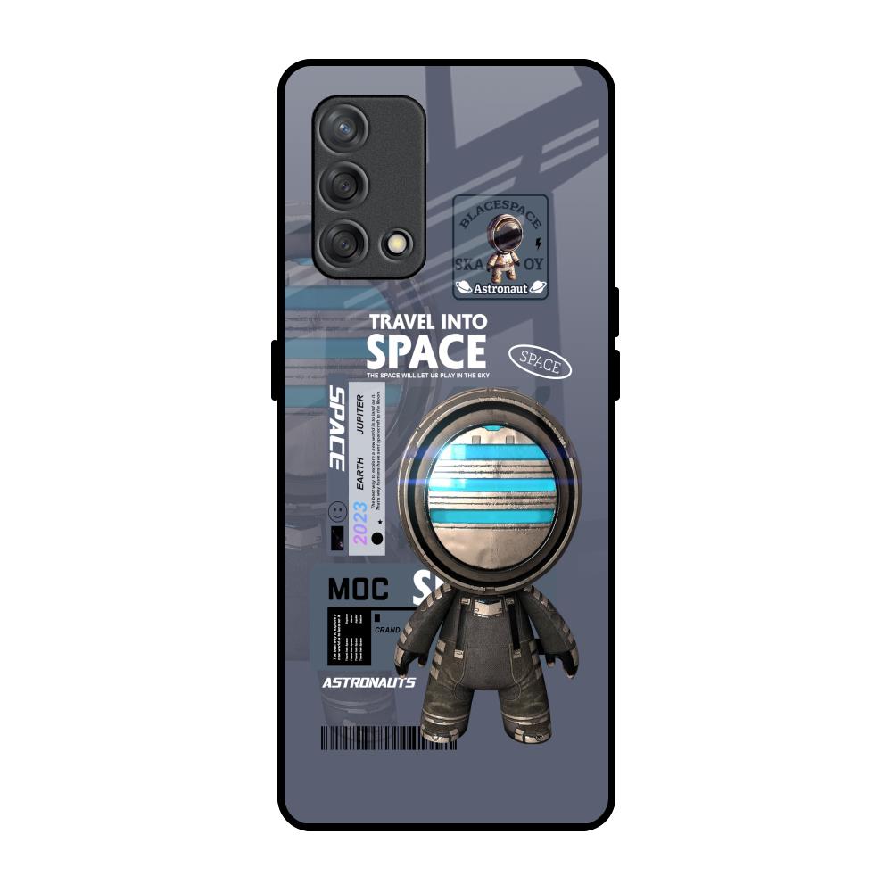 Space Travel Oppo F19s Glass Back Cover Online