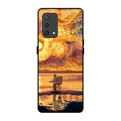 Sunset Vincent Oppo F19s Glass Back Cover Online