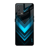 Vertical Blue Arrow Oppo F19s Glass Back Cover Online