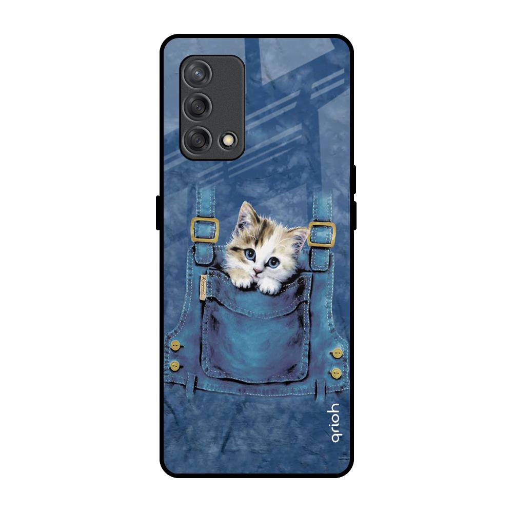 Kitty In Pocket Oppo F19s Glass Back Cover Online