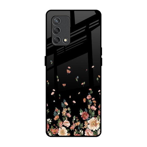 Floating Floral Print Oppo F19s Glass Back Cover Online
