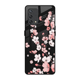 Black Cherry Blossom Oppo F19s Glass Back Cover Online