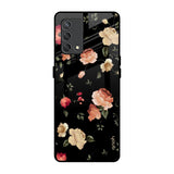 Black Spring Floral Oppo F19s Glass Back Cover Online
