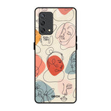 Abstract Faces Oppo F19s Glass Back Cover Online
