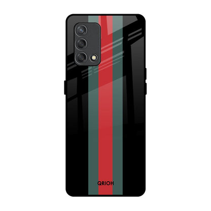 Vertical Stripes Oppo F19s Glass Back Cover Online