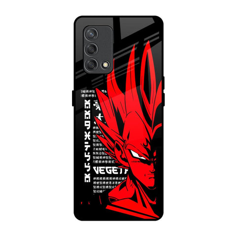 Red Vegeta Oppo F19s Glass Back Cover Online