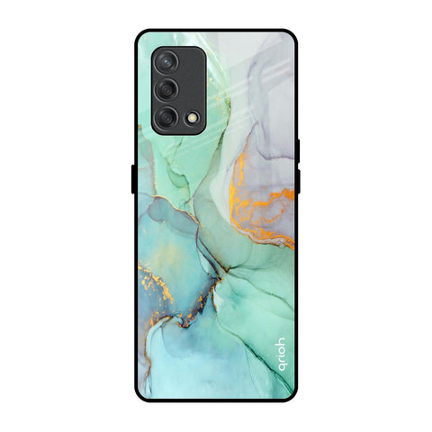 Green Marble Oppo F19s Glass Back Cover Online
