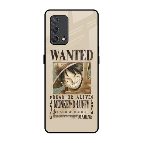 Luffy Wanted Oppo F19s Glass Back Cover Online
