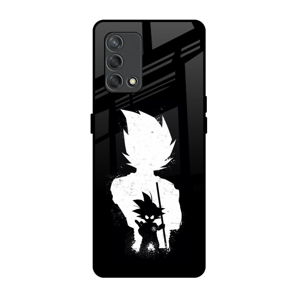Monochrome Goku Oppo F19s Glass Back Cover Online