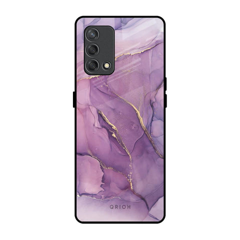 Purple Gold Marble Oppo F19s Glass Back Cover Online
