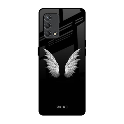 White Angel Wings Oppo F19s Glass Back Cover Online