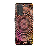 Floral Mandala Oppo F19s Glass Back Cover Online