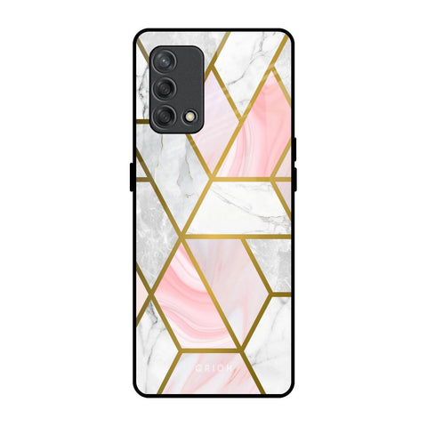 Geometrical Marble Oppo F19s Glass Back Cover Online