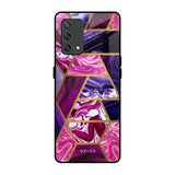 Electroplated Geometric Marble Oppo F19s Glass Back Cover Online