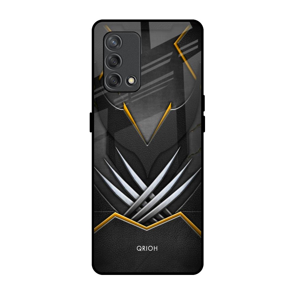 Black Warrior Oppo F19s Glass Back Cover Online
