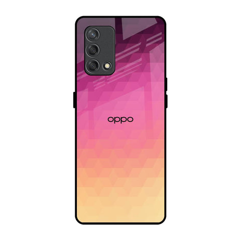 Geometric Pink Diamond Oppo F19s Glass Back Cover Online
