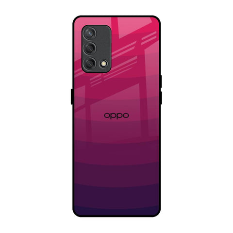 Wavy Pink Pattern Oppo F19s Glass Back Cover Online