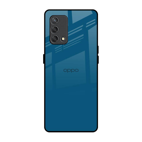 Cobalt Blue Oppo F19s Glass Back Cover Online