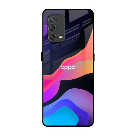 Colorful Fluid Oppo F19s Glass Back Cover Online