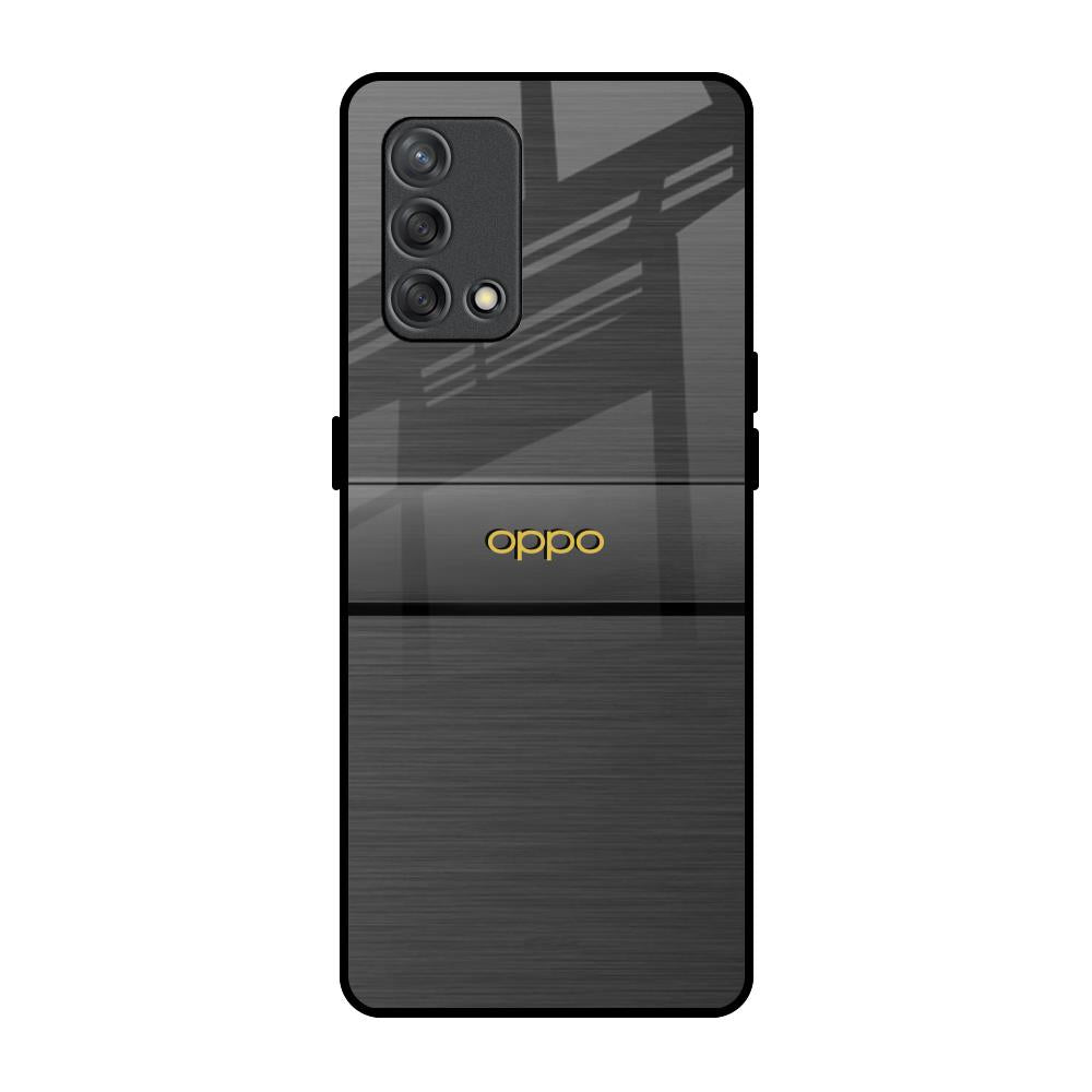 Grey Metallic Glass Oppo F19s Glass Back Cover Online