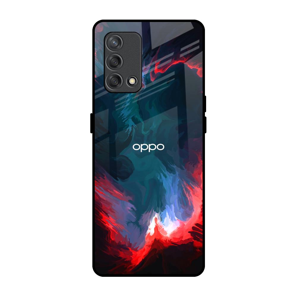 Brush Art Oppo F19s Glass Back Cover Online