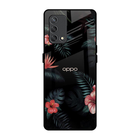Tropical Art Flower Oppo F19s Glass Back Cover Online