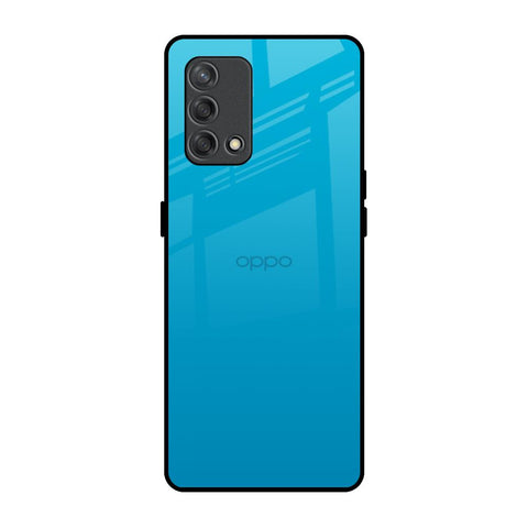 Blue Aqua Oppo F19s Glass Back Cover Online