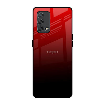 Maroon Faded Oppo F19s Glass Back Cover Online