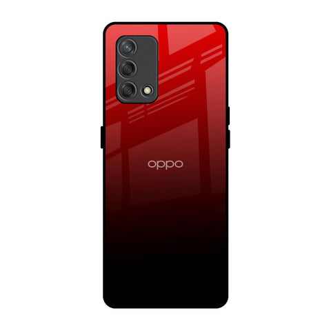Maroon Faded Oppo F19s Glass Back Cover Online