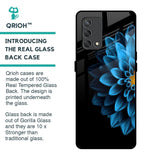 Half Blue Flower Glass Case for Oppo F19s